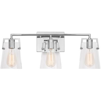 Generation Lighting Designers - Crofton 3-Light Bath Vanity Fixture - Chrome - DJV1033CH