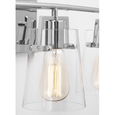 Generation Lighting Designers - Crofton 3-Light Bath Vanity Fixture - Chrome - DJV1033CH