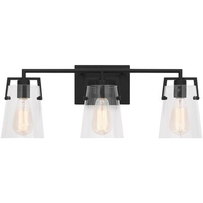 Generation Lighting Designers - Crofton 3-Light Bath Vanity Fixture - Midnight Black - DJV1033MBK