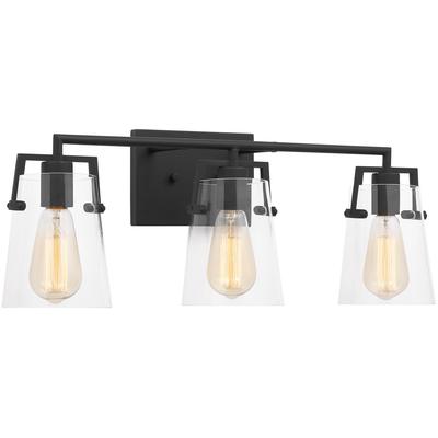 Generation Lighting Designers - Crofton 3-Light Bath Vanity Fixture - Midnight Black - DJV1033MBK