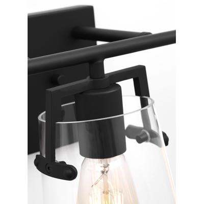 Generation Lighting Designers - Crofton 3-Light Bath Vanity Fixture - Midnight Black - DJV1033MBK