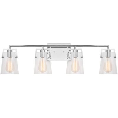 Generation Lighting Designers - Crofton 4-Light Bath Vanity Fixture - Chrome - DJV1034CH