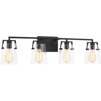 Generation Lighting Designers - Crofton 4-Light Bath Vanity Fixture - Midnight Black - DJV1034MBK