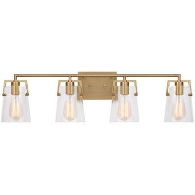 Generation Lighting Designers - Crofton 4-Light Bath Vanity Fixture - Satin Brass - DJV1034SB