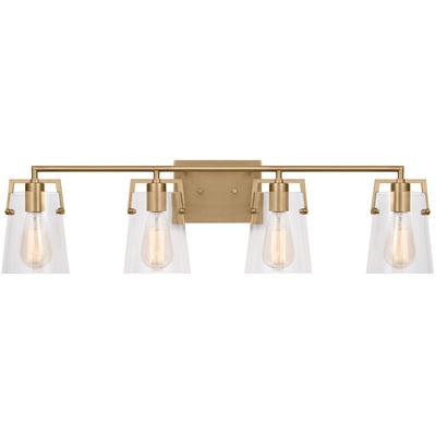 Generation Lighting Designers - Crofton 4-Light Bath Vanity Fixture - Satin Brass - DJV1034SB