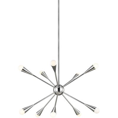 Generation Lighting Designers - Jax Medium Chandelier - Polished Nickel - EC10310PN