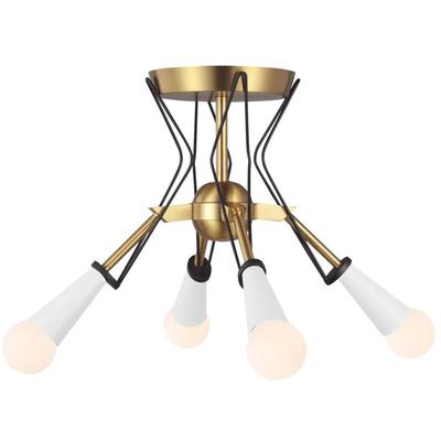 Generation Lighting Designers - Piro Flush Mount - Burnished Brass - EF1044MBKBBS