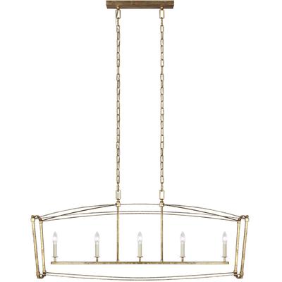Generation Lighting Designers - Thayer Linear Chandelier - Antique Gild - F3326/5ADB