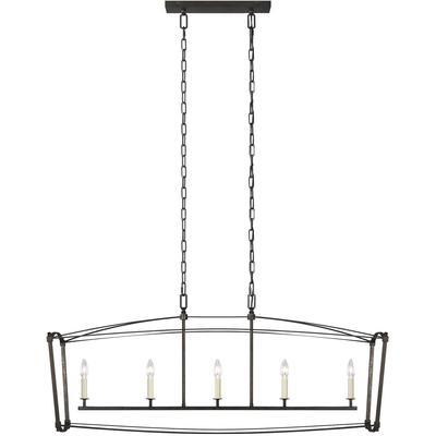 Generation Lighting Designers - Thayer Linear Chandelier - Smith Steel - F3326/5SMS