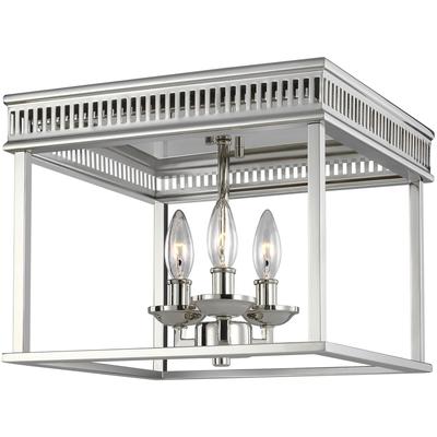 Generation Lighting Designers - Woodruff Flush Mount - Polished Nickel - FM521PN