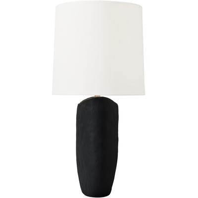 Generation Lighting Designers - Cenotes Table Lamp - Rough Black Ceramic - HT1031RBC1