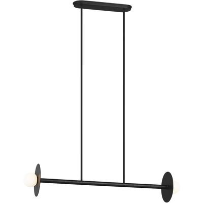 Generation Lighting Designers - Nodes Medium Linear Chandelier - Midnight Black - KC1012MBK