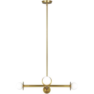 Generation Lighting Designers - Nodes Wide Chandelier - Burnished Brass - KC1064BBS