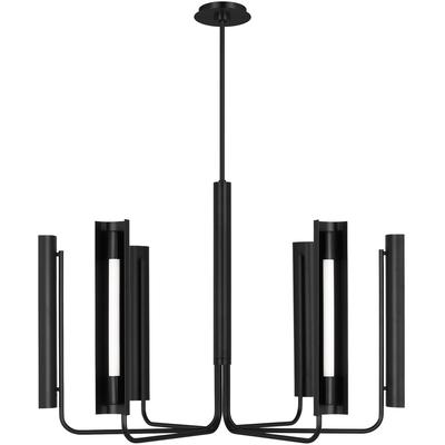 Generation Lighting Designers - Carson 6-Light Chandelier - Midnight Black - KC1076MBK