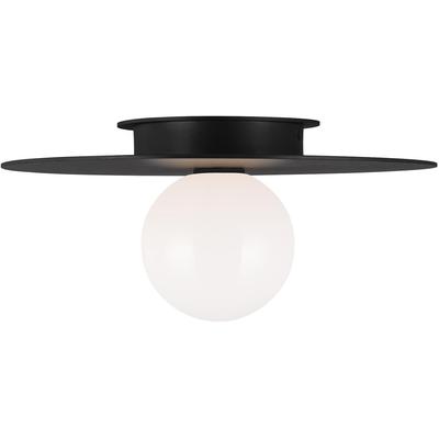 Generation Lighting Designers - Nodes Medium Flush Mount - Midnight Black - KF1011MBK