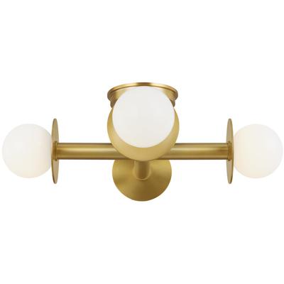 Generation Lighting Designers - Nodes Semi-Flush Mount - Burnished Brass - KF1034BBS