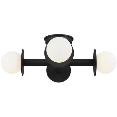 Generation Lighting Designers - Nodes Semi-Flush Mount - Midnight Black - KF1034MBK
