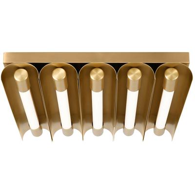 Generation Lighting Designers - Carson 5-Light Flush Mount - Burnished Brass - KF1095BBS