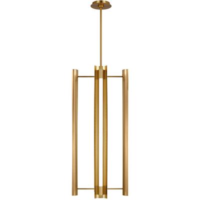Generation Lighting Designers - Carson 4-Light Tall Pendant - Burnished Brass - KP1114BBS