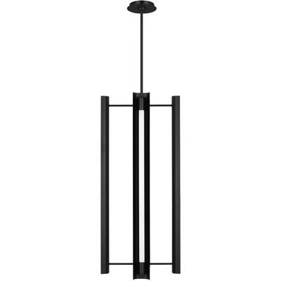 Generation Lighting Designers - Carson 4-Light Tall Pendant - Midnight Black - KP1114MBK