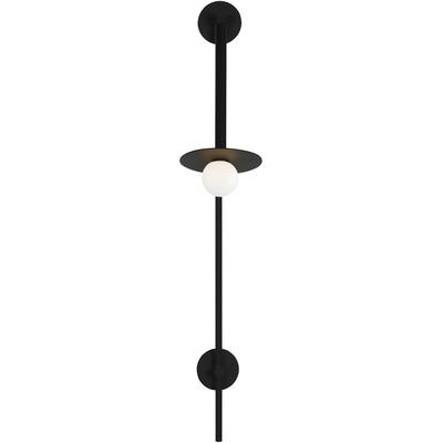 Generation Lighting Designers - Nodes Large Pivot Sconce - Midnight Black - KW1031MBK
