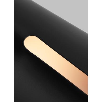 Generation Lighting Designers - Cambre Small LED Sconce - Midnight Black/Burnished Brass - KW1141MBKBBS-L1