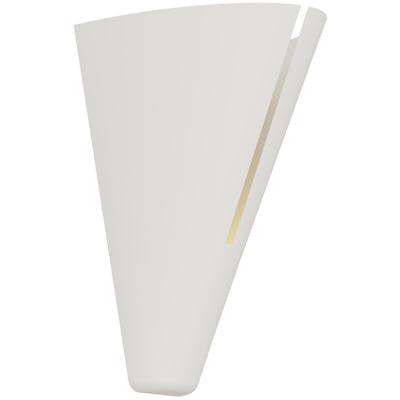 Generation Lighting Designers - Cambre Medium LED Sconce - Matte White/Burnished Brass - KW1151MWTBBS-L1