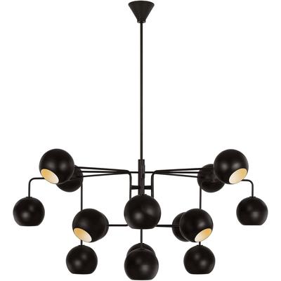 Generation Lighting Designers - Chaumont Large Chandelier - Aged Iron - LXC10016AI