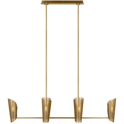 Generation Lighting Designers - Plivot Large Linear Chandelier - Burnished Brass - LXC1066BBS