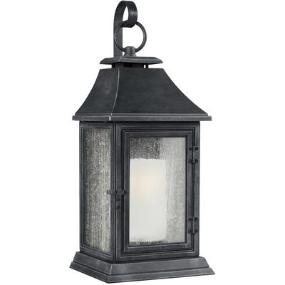 Generation Lighting Designers - Shepherd Small Outdoor Lantern - Dark Weathered Zinc - OL10600DWZ