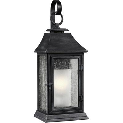 Generation Lighting Designers - Shepherd Medium Outdoor Lantern - Dark Weathered Zinc - OL10601DWZ