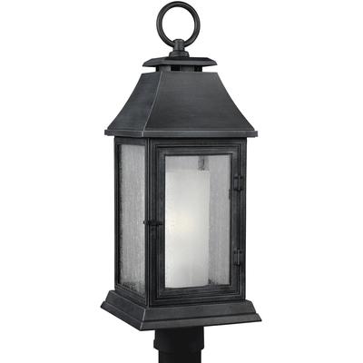 Generation Lighting Designers - Shepherd Outdoor Post Lantern - Dark Weathered Zinc - OL10608DWZ