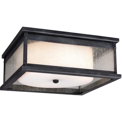 Generation Lighting Designers - Pediment Outdoor Flush Mount - Dark Weathered Zinc - OL11113DWZ