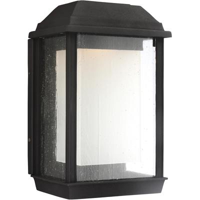 Generation Lighting Designers - McHenry Medium LED Lantern - Textured Black - OL12801TXB-L1