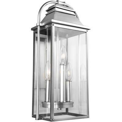 Generation Lighting Designers - Wellsworth Small Outdoor Lantern - Painted Brushed Steel - OL13200PBS
