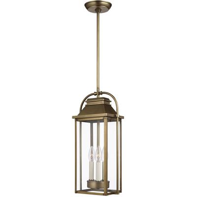 Generation Lighting Designers - Wellsworth Medium Outdoor Pendant - Painted Distressed Brass - OL13209PDB