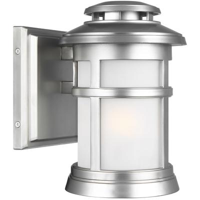 Generation Lighting Designers - Newport Extra Small Outdoor Lantern - Painted Brushed Steel - OL14300PBS