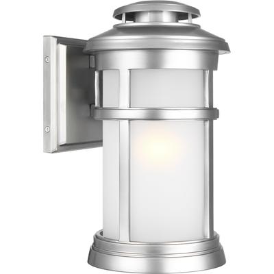 Generation Lighting Designers - Newport Small Outdoor Lantern - Painted Brushed Steel - OL14301PBS