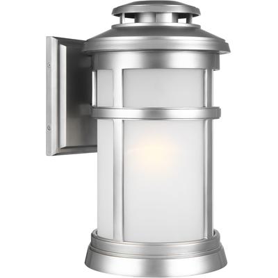 Generation Lighting Designers - Newport Medium Outdoor Lantern - Painted Brushed Steel - OL14302PBS