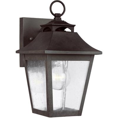 Generation Lighting Designers - Galena Extra Small Outdoor Lantern Sconce - Sable - OL14401SBL