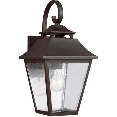 Generation Lighting Designers - Galena Small Outdoor Lantern Sconce - Sable - OL14402SBL