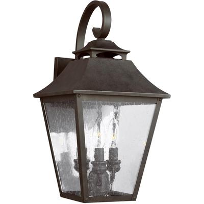 Generation Lighting Designers - Galena Medium Outdoor Lantern Sconce - Sable - OL14403SBL