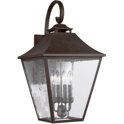 Generation Lighting Designers - Galena Large Outdoor Lantern Sconce - Sable - OL14404SBL
