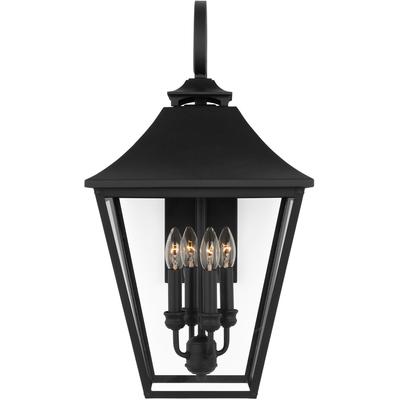 Generation Lighting Designers - Galena Large Outdoor Lantern Sconce - Textured Black - OL14404TXB
