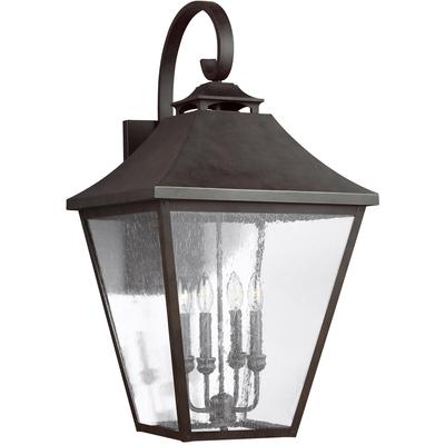 Generation Lighting Designers - Galena Extra Large Outdoor Lantern Sconce - Sable - OL14405SBL