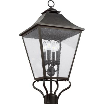 Generation Lighting Designers - Galena Large Outdoor Post Lantern - Sable - OL14407SBL