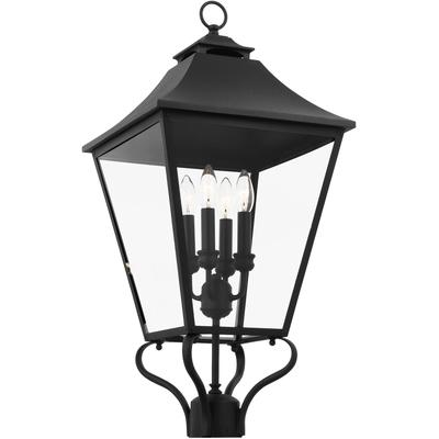 Generation Lighting Designers - Galena Large Outdoor Post Lantern - Textured Black - OL14407TXB