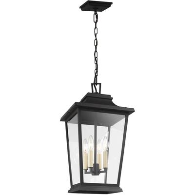 Generation Lighting Designers - Warren Hanging Outdoor Lantern - Textured Black - OL15409TXB