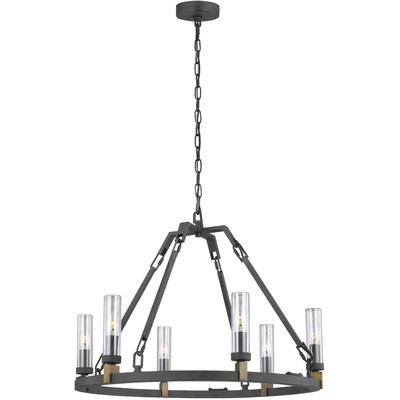 Generation Lighting Designers - Landen Outdoor Chandelier - Antique Forged Iron - OLF3213/6AF