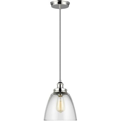 Generation Lighting Designers - Baskin Dome Pendant - Polished Nickel - P1349PN